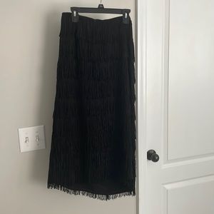 Fringe tube top dress